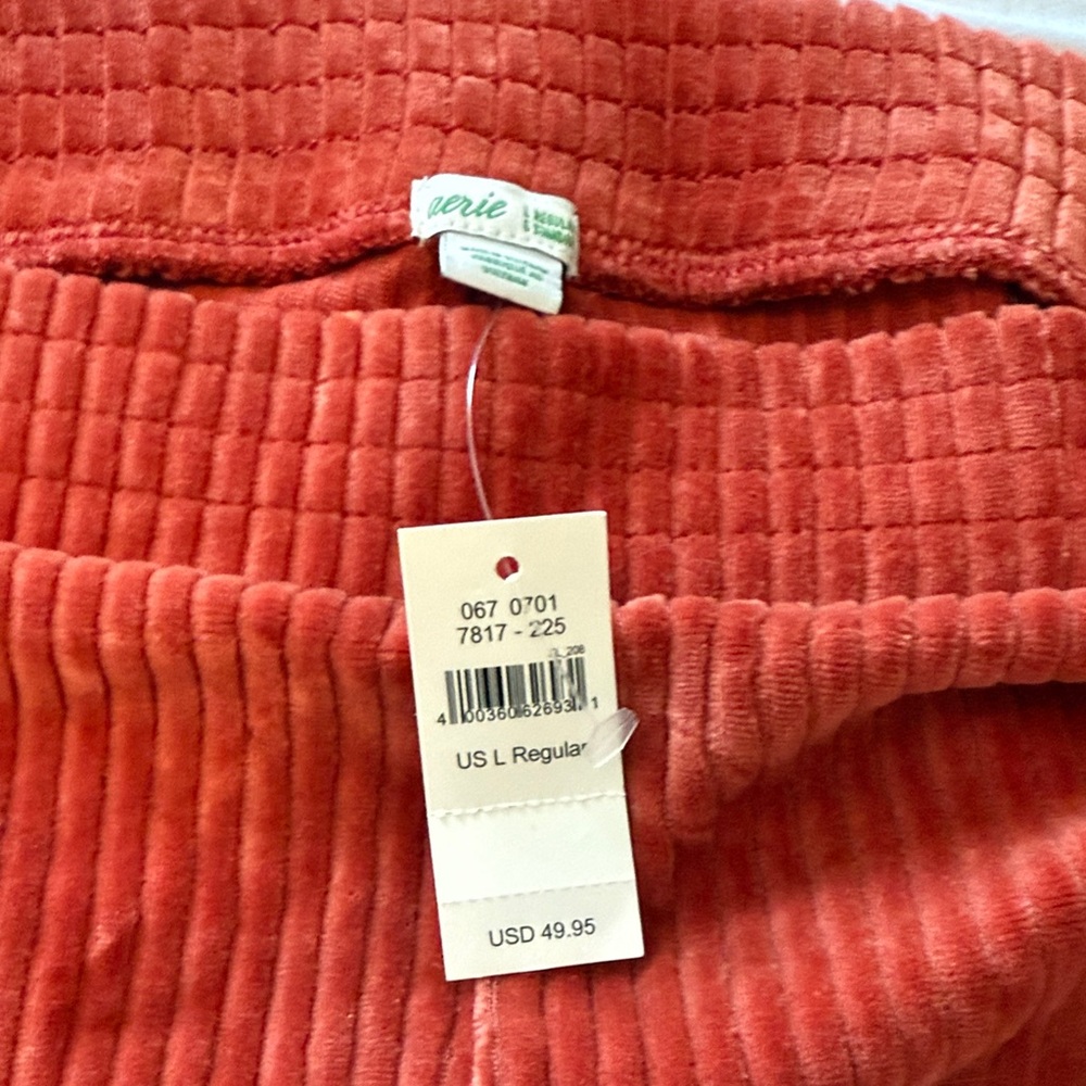 Aerie Women's Orange Corduroy Flare Pants - Picture 3 of 3